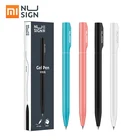 Ручка гелевая Xiaomi Nusign Pen 0,5 мм черные чернила PREMEC гладкие швейцарские стержни ручки для школы офиса белый синий розовый