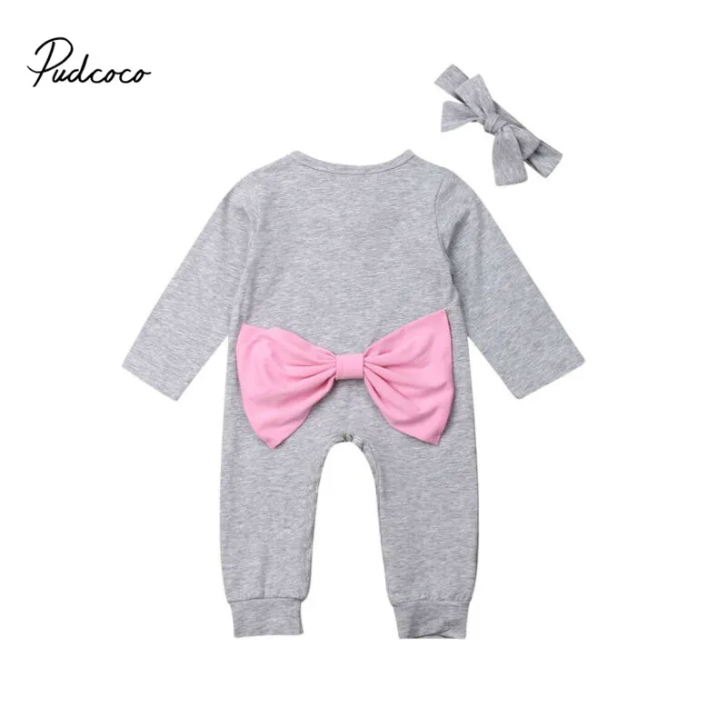 Одежда для новорожденных девочек детский комбинезон с длинным рукавом большим