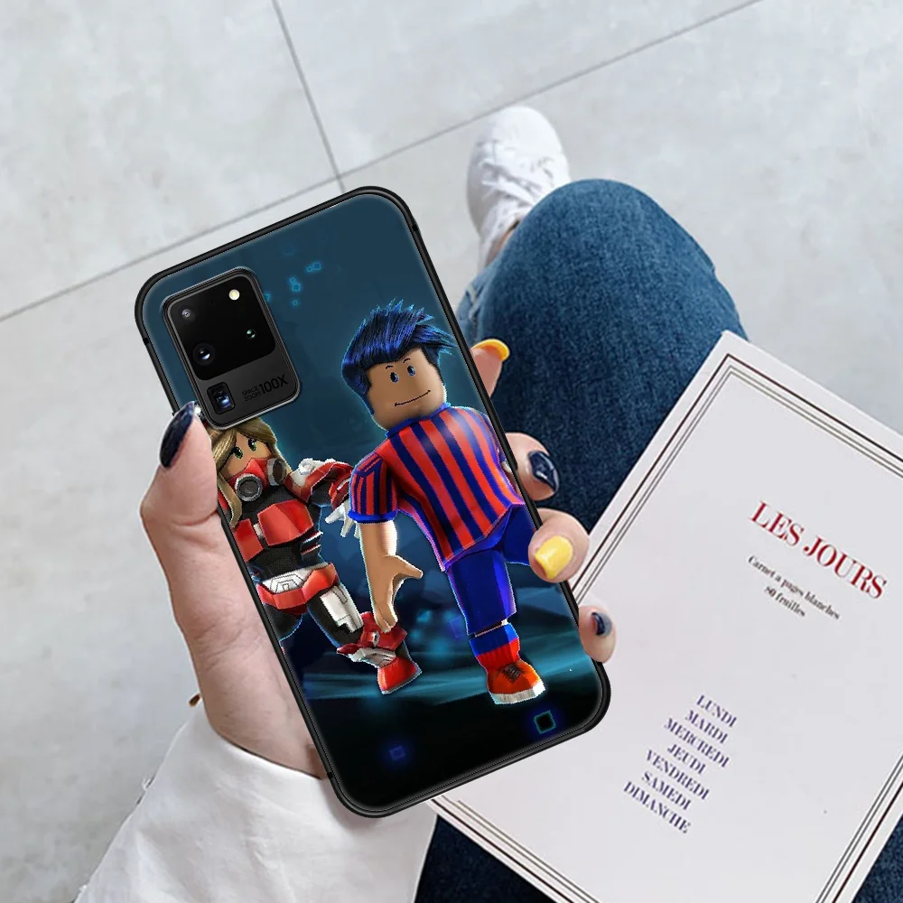 

Game Robloxes Phone Case Cover Hull For Samsung Galaxy S 6 7 8 9 10 e 20 Edge Uitra Note 8 9 10 Plus black Bumper 3D Back Luxury