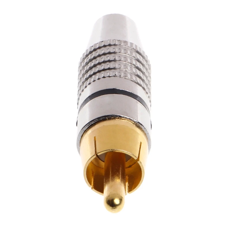 10Pcs RCA Plug Audio Video Locking Cable Connector Gold Plated Drop Ship | Обустройство дома