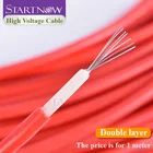 Высоковольтный кабель 40 кВ 22AWG, красный позитивный свинцовый провод для лазерного блока питания CO2, лазерной трубки и лазерной резки
