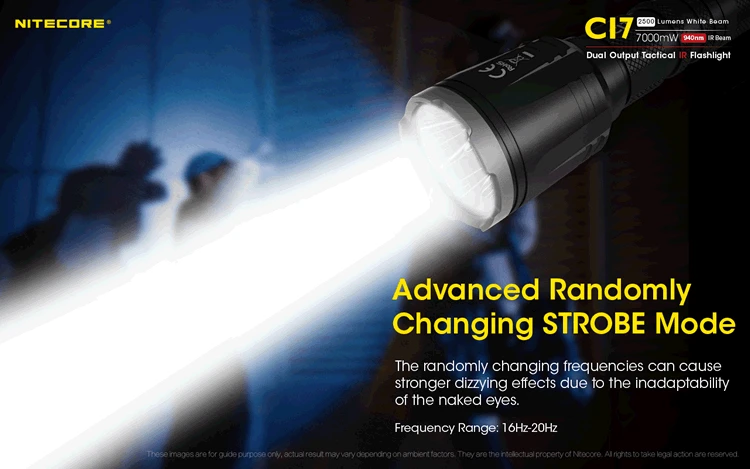 NITECORE CI7 Тактический ИК-фонарик комплект 4* CREE XP-G3 S3 4* SST-10-IR светодиоды Макс 2500 люмен 7000 МВт открытый свет охота факел
