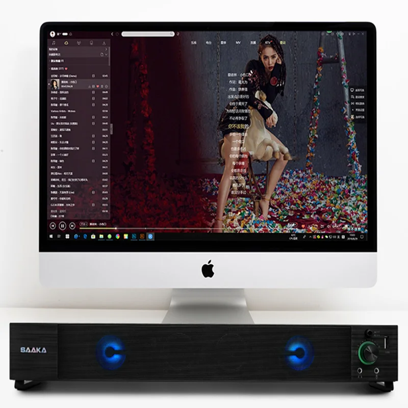 

Multimedia Active USB Creative Digital TV Strip Non-Bluetooth Audio Computer Speakers With New LED Lights