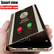 For Huawei P Smart Z S Case Mirror Smart Leather Cover for Huawei PSmart Plus Pro 2019 Shockproof Cases For P smart 2020 2021