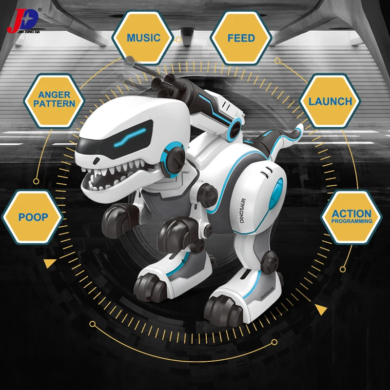JXDA005s ходячий динозавр игрушка RC робот датчик жеста танцы Кормление светильник