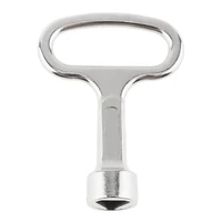 small zinc alloy plumber key wrench with inside triangle port for electric control cabinet tap water valve elevator door