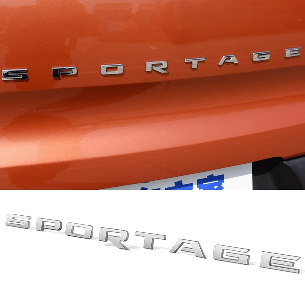 

Chrome Car Label Emblem Badge Sticker SPORTAGER Rear Sticker For KIA SPORTAGER K5 K3 K2 SPORTAGE Trunk Sticker KIA Accessories