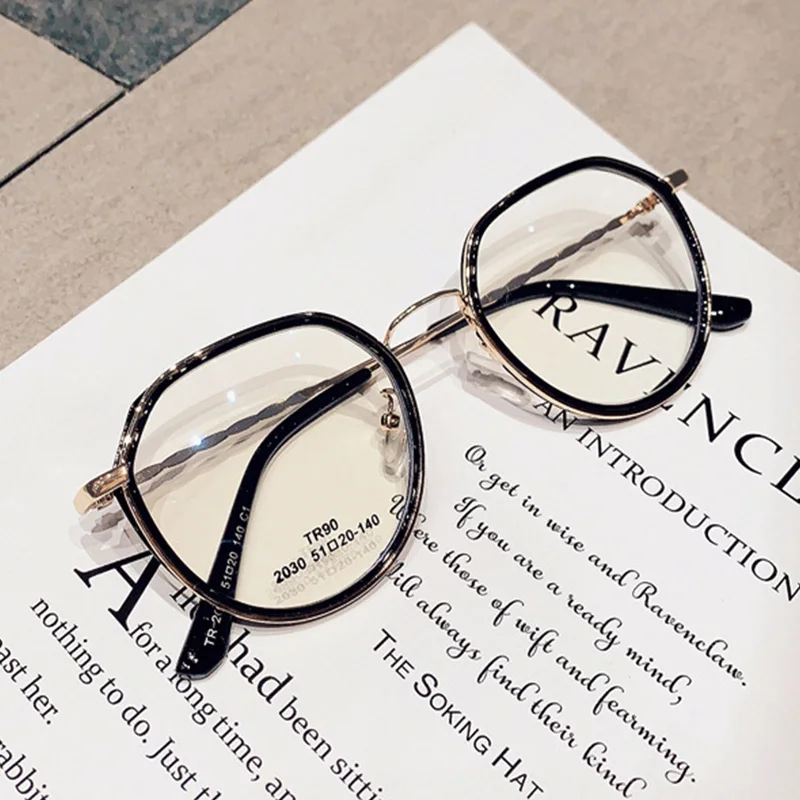 

Fashion Women Men Anti Blue Light Round Eyewear Blocking Glasses Optical Spectacle Eyeglass Students Computer Glasses Frame 2021