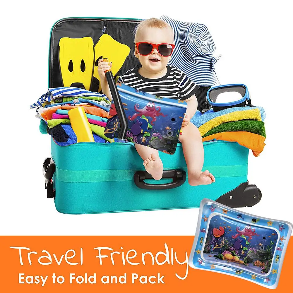 65x52 см надувной коврик для воды из ПВХ с мультипликационным принтом младенцев