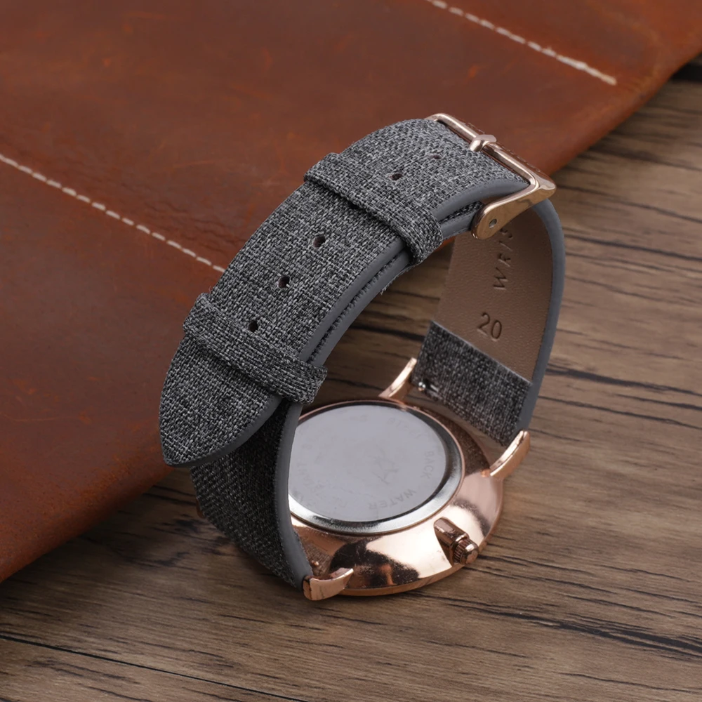 

Cow Leather Women Watch Strap Quick Release Fabric Watch Band 16mm 20mm Replacement Rose Gold Stainless Steel Buckle