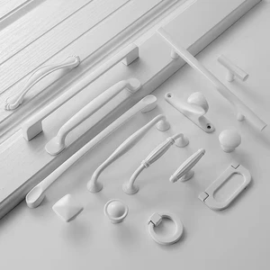 White Cabinet Pulls Drawer Pulls  Kitchen Door Handles and Knobs Metal Cabinet Handles Furniture Handle & Knob 96/128mm