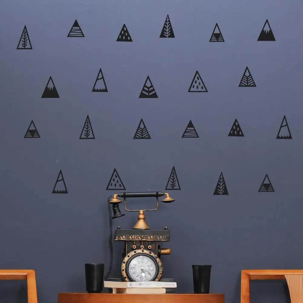 Геометрические треугольные настенные наклейки украшение детской комнаты сделай