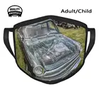 Маска многоразовая Форд Кортина, зеленая, дышащая, винтажная