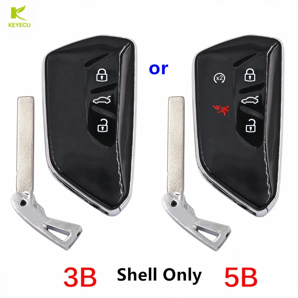 

KEYECU Replacement Remote Key Shell Case Fob 3B/5B for VW Golf MK8 ID3 ID4 Polo Tiguan Skoda Superb Octavia SEAT Leon Ibiza MQB