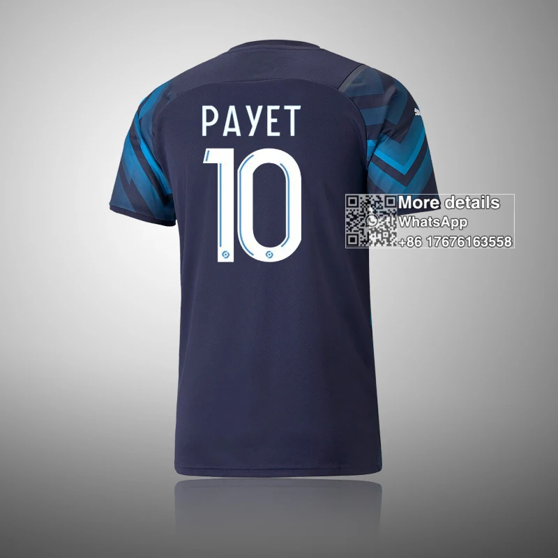 

21 22 Olympique De Marseille Maillot OM shirt Maillot De Foot 2021 2022 PAYET BENEDETTO SAKAI KAMARA Football Shirt