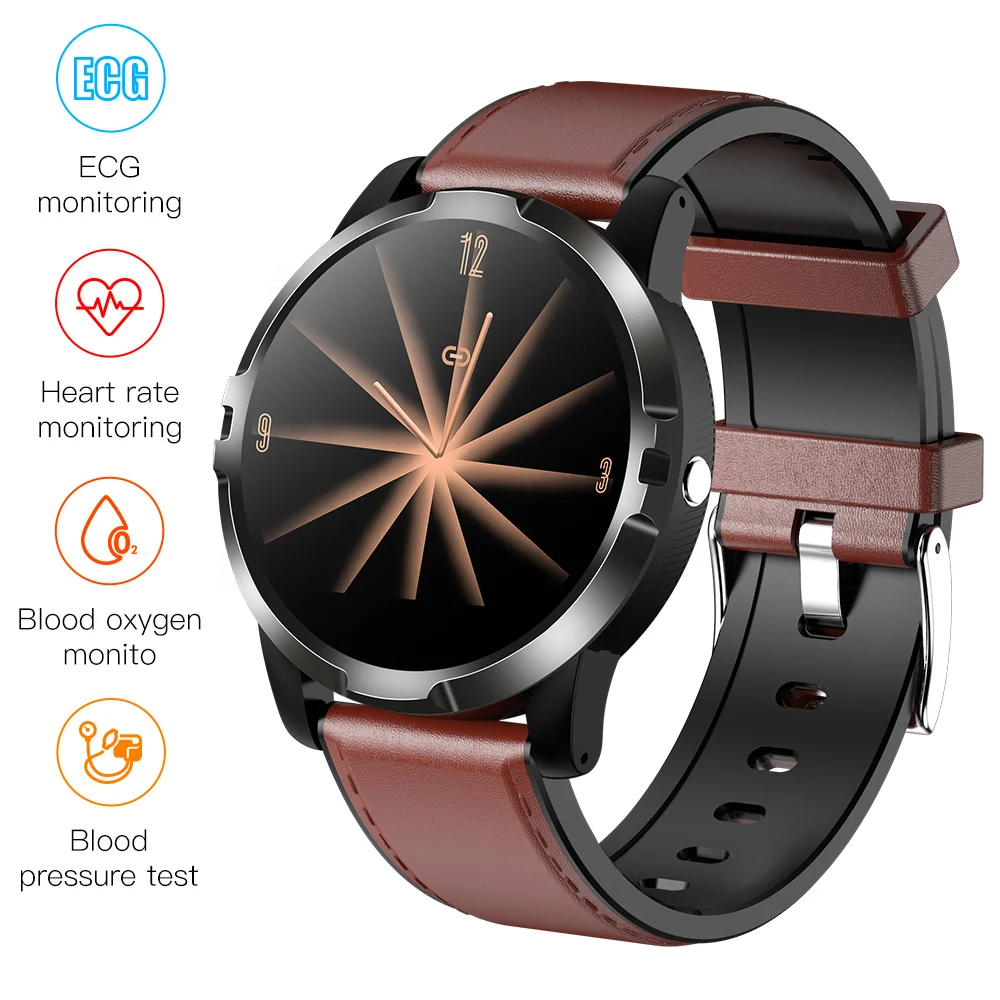 

ECG PPG HRV Smart Watch Men Heart Rate Blood Pressure Oxygen Monitoring Smartwatch IP67 Waterproof Fitness Tracker Watch Band