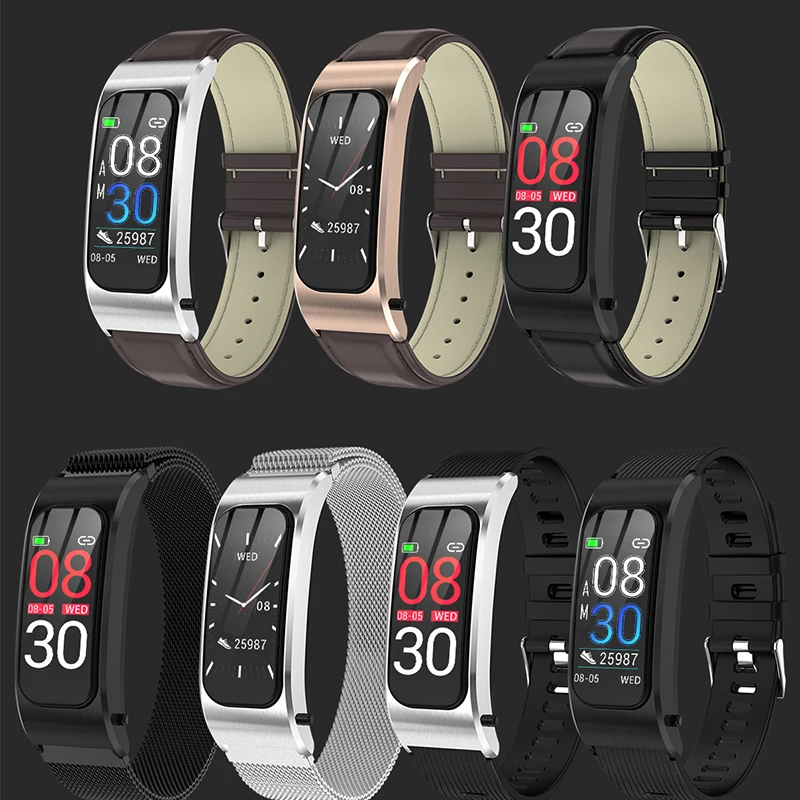 Bluetooth гарнитура браслет Смарт часы кровяное давление Smartwatch сердечного ритма