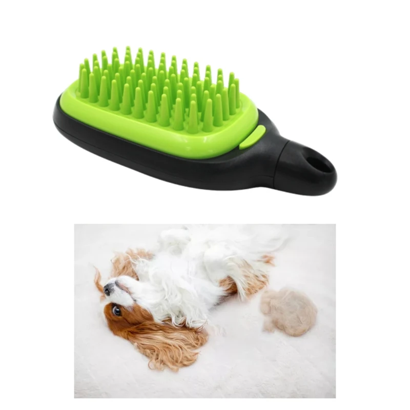 

3-in-1 Grooming Slicker Brush Set Ball Pin & Bristle Brush Bath/Massage Brush for Short/Medium/Long Haired Cats and Dogs