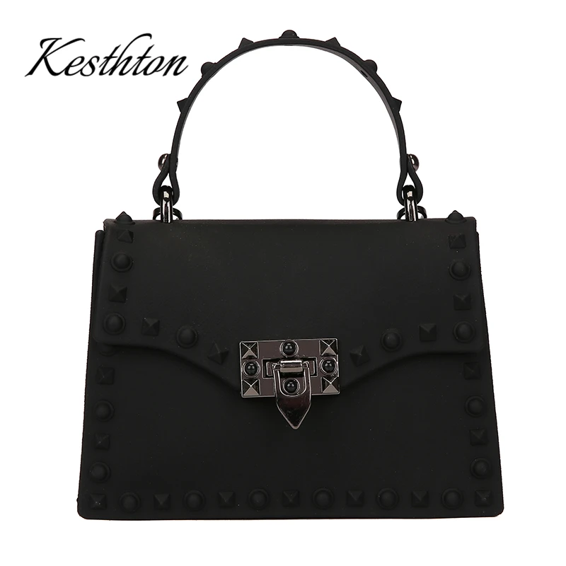 Женские сумки из ПВХ с жесткими заклепками новинка 2021 черные красные зеленые