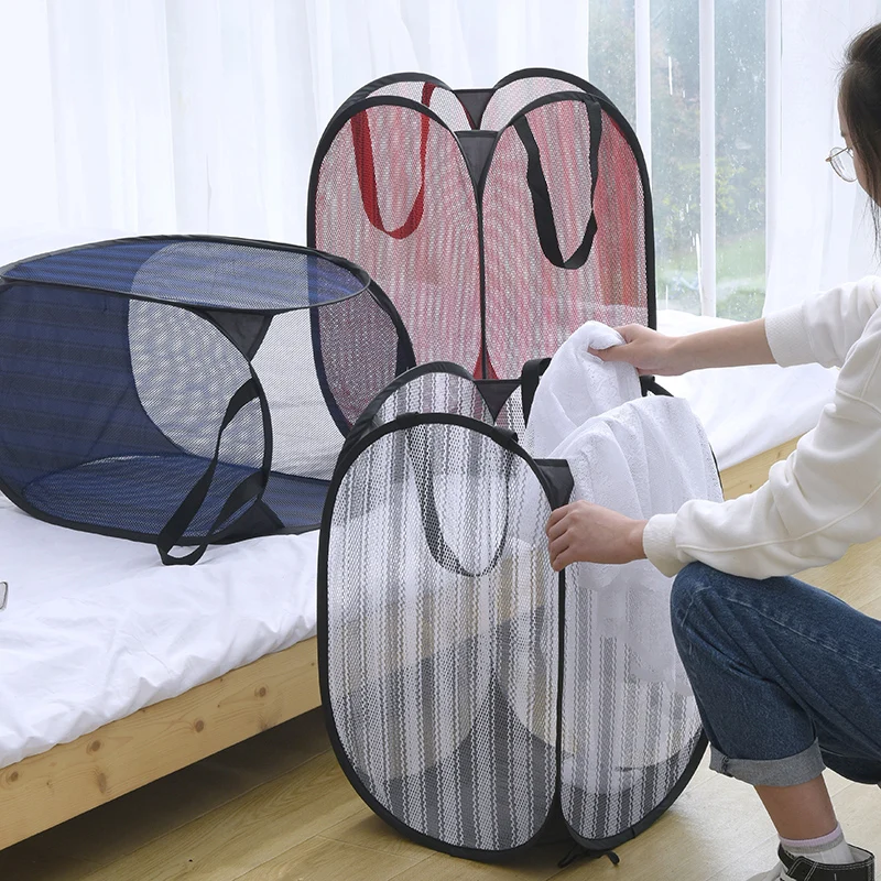 

Large Mesh Laundry Bag Organizer Fold Dirty Clothes Underwear Socks Hanging Laundry Bag Storage Lavanderia Home Storage DG50LB