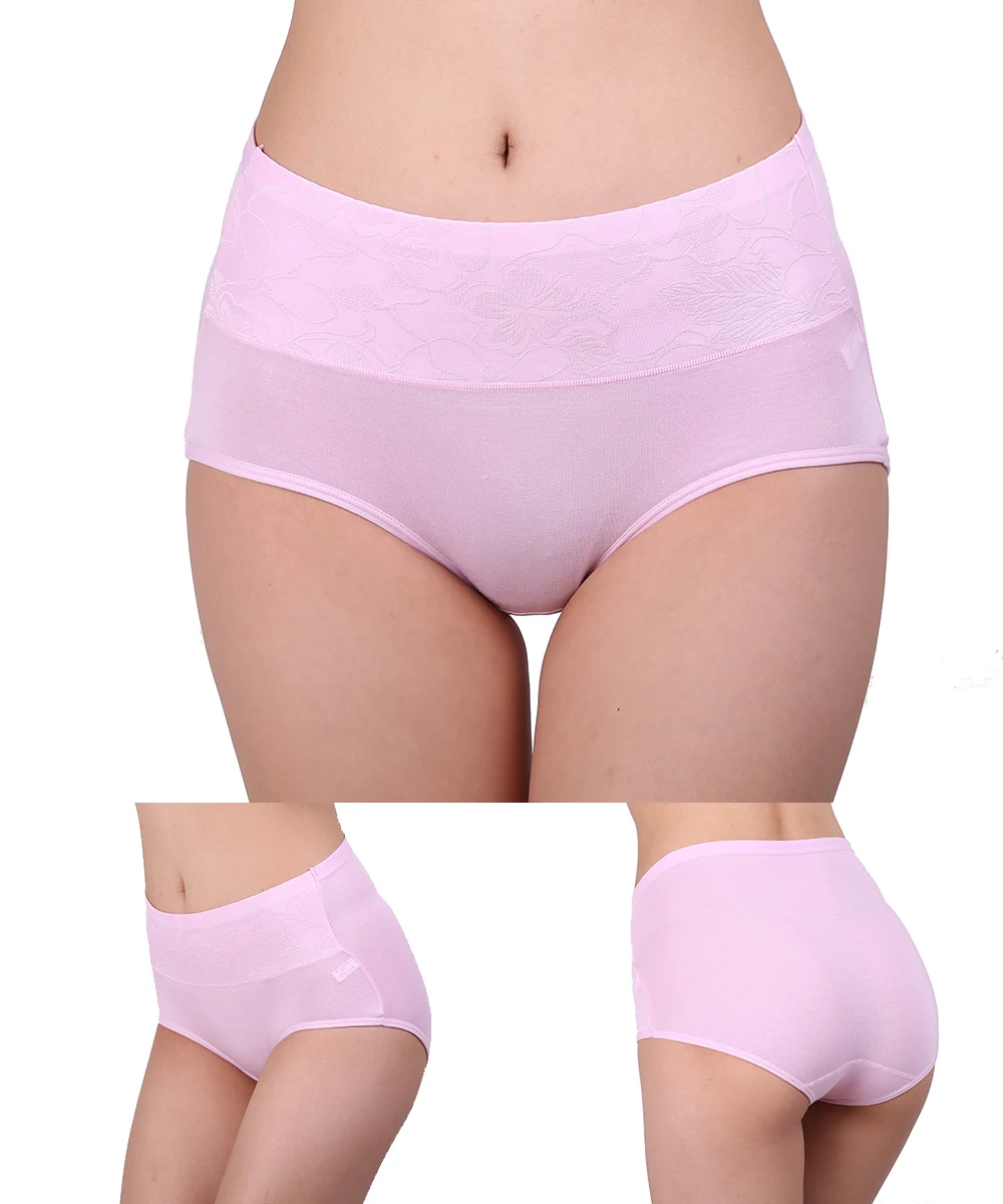 4 шт., Ropa Interior Femenina, Женские Модальные трусы, Трусики с высокой талией, нижнее белье большого размера, дамское нижнее белье