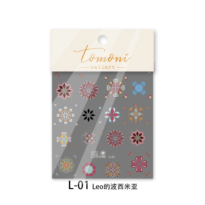 

L01 Relief Master Cooperation Model Japanese Soft Color Nail Art Sticker Adhesive Nail Sticker Bohemia