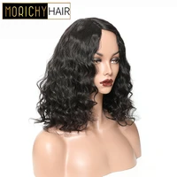 morichy body wave short bob wigs brazilian non remy 100 real human hair wigs part lace wigs natural black gluless for woman