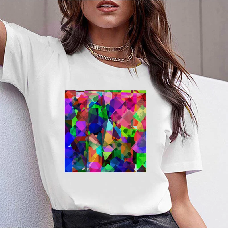 744052 _ футболка Повседневная с круглым вырезом и короткими рукавами женская