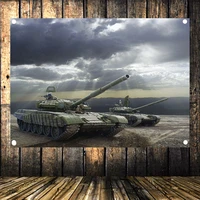 wall art canvas painting tapestry home decor ww2 weapons old photos wehrmacht king tiger tank military poster flag banner b1