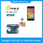 Оранжевый Pi 3G-IOT-A + 4,98 дюймовый сенсорный ЖК-экран TFT черного цвета, работает с Android 4,4