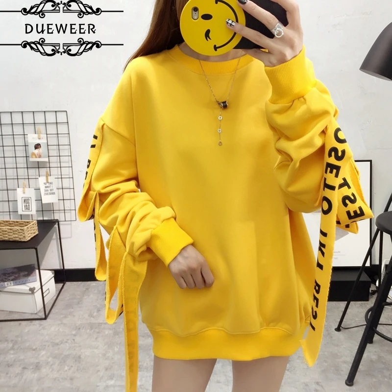 

DUEWEER Hoodies Womens Pullover Kawaii Printed Warm Cotton Long Sleeve Oversize Loose Chic Korean Style Trend Women Sweatshirt