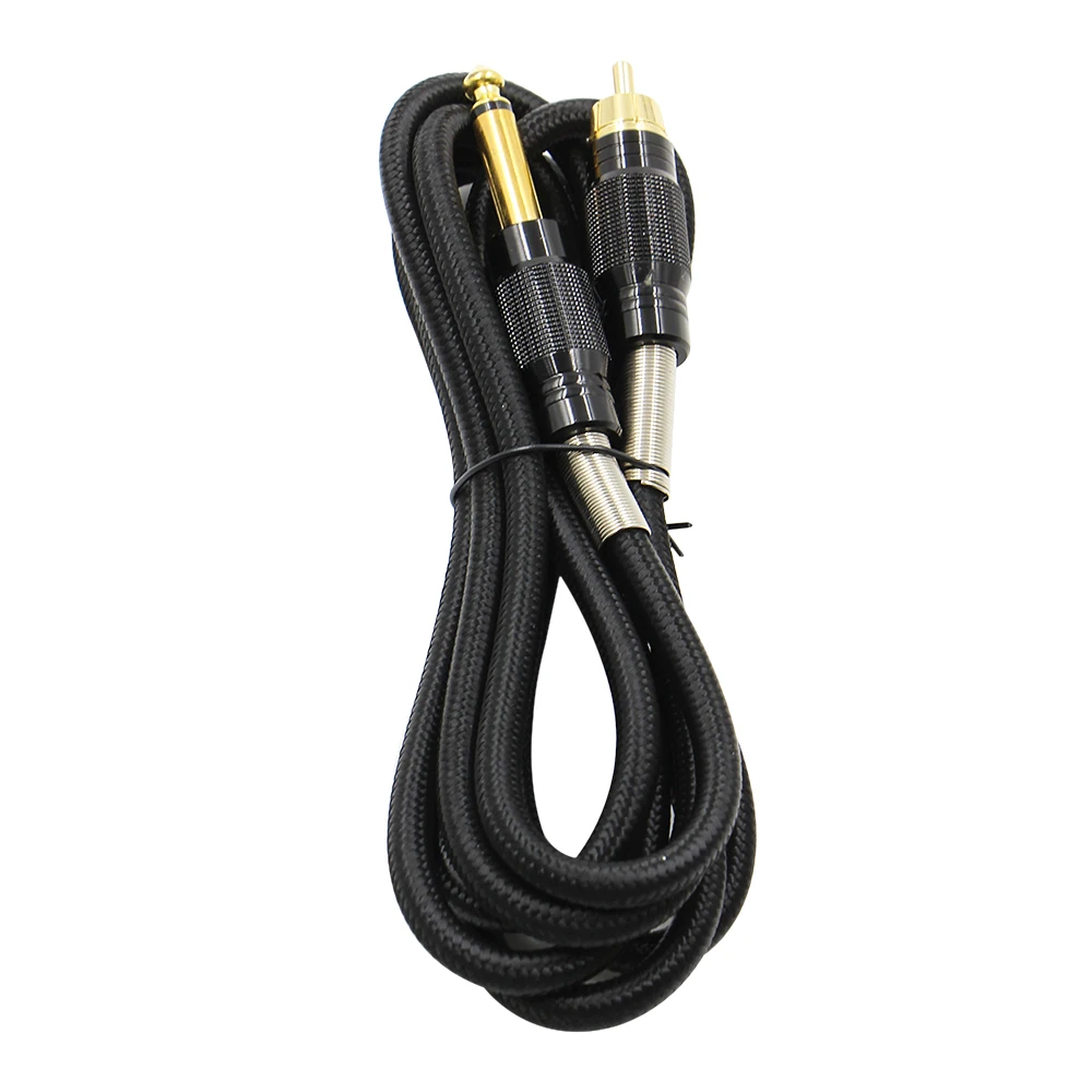 

High Quality RCA Tattoo Clip Cord Cable Black 1.8m Tattoo Clip Cord For Tattoo Foot Pedal Rotary Tatoo Machine Free Shipping