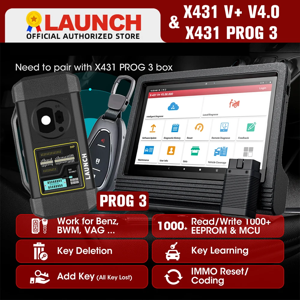 Ключ-программист LAUNCH X431 V + PLUS 10 &quotV4.0 автомобильный диагностический инструмент OBD2 - Фото №1