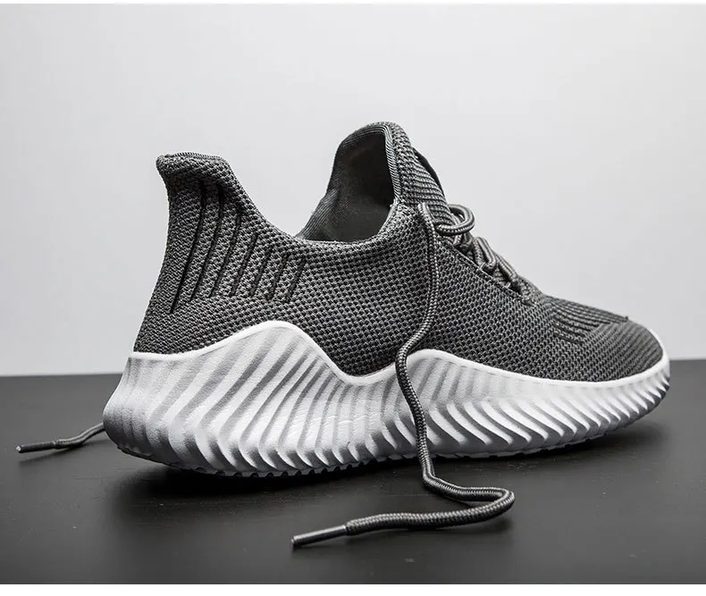 Мужские кроссовки Flyknit Дышащая повседневная мужская обувь Light Large Size Tennis Male Поддержка взрослых Dropshipping 39-47
