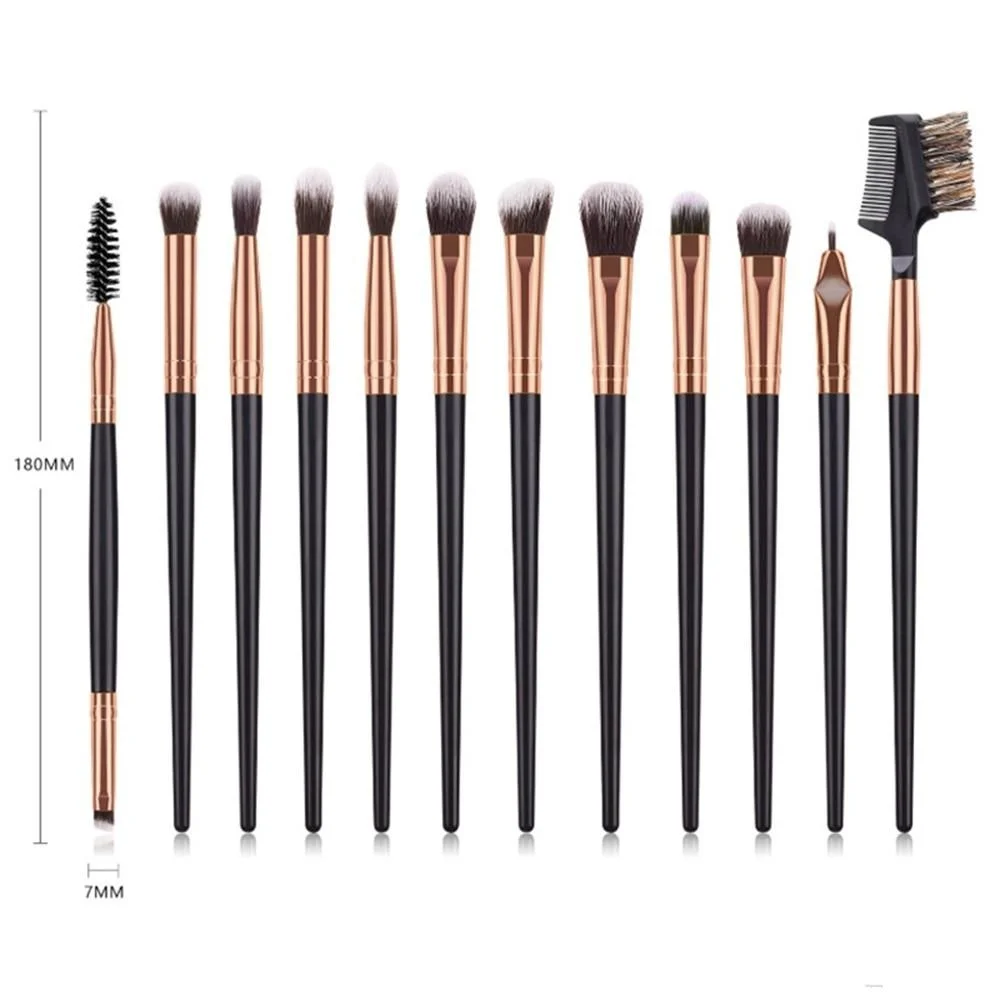 Набор из 12 кистей для теней век профессиональная кисть бровей губ тени подводка