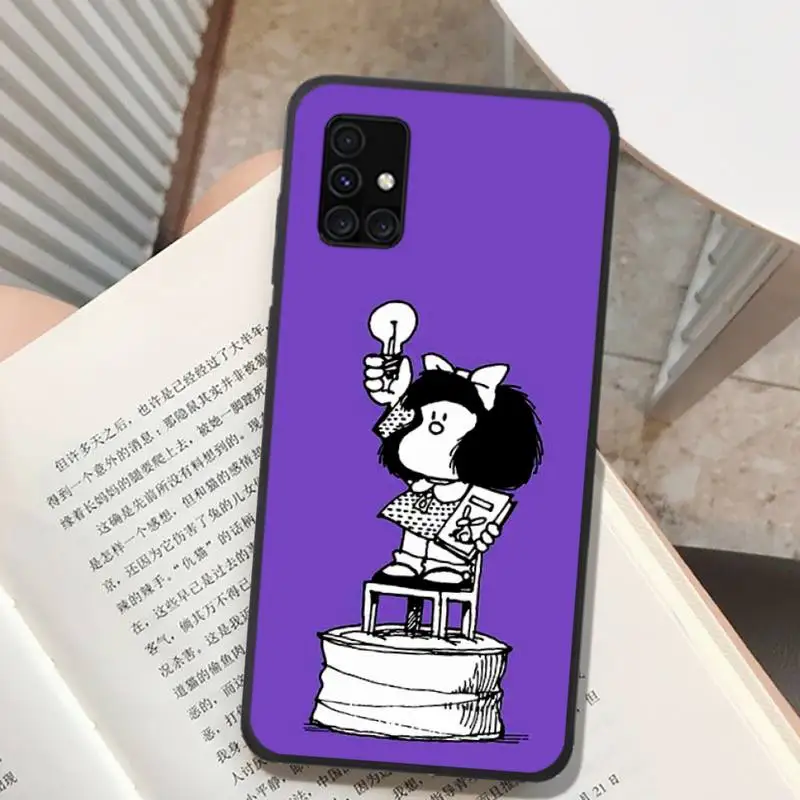 

Argentina Quino Mafalda Girl Phone Case for Samsung A91 01 10S 11 20 21 31 40 50 70 71 80 A2 CORE A10