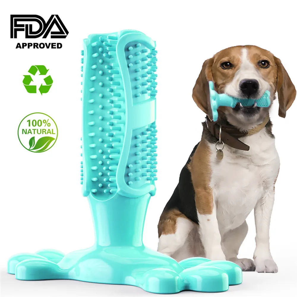 

Rubber Dog Chew Toys Dog Toothbrush Teeth Cleaning Toy Dog Pet Toothbrushes Brushing Stick Pet Dog Supplies Puppy Popular Toys