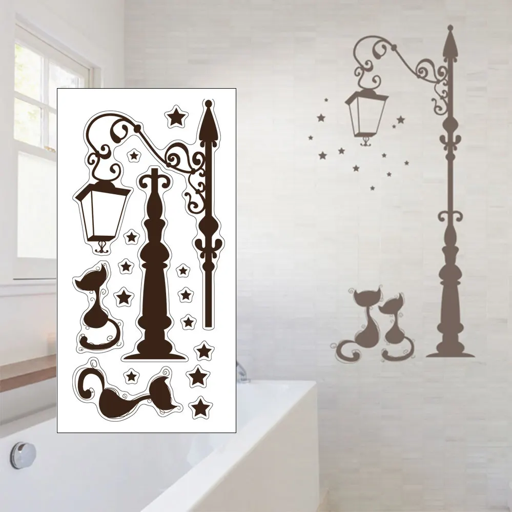 Милые модные настенные наклейки с котом забавные Декор для гостиной декор