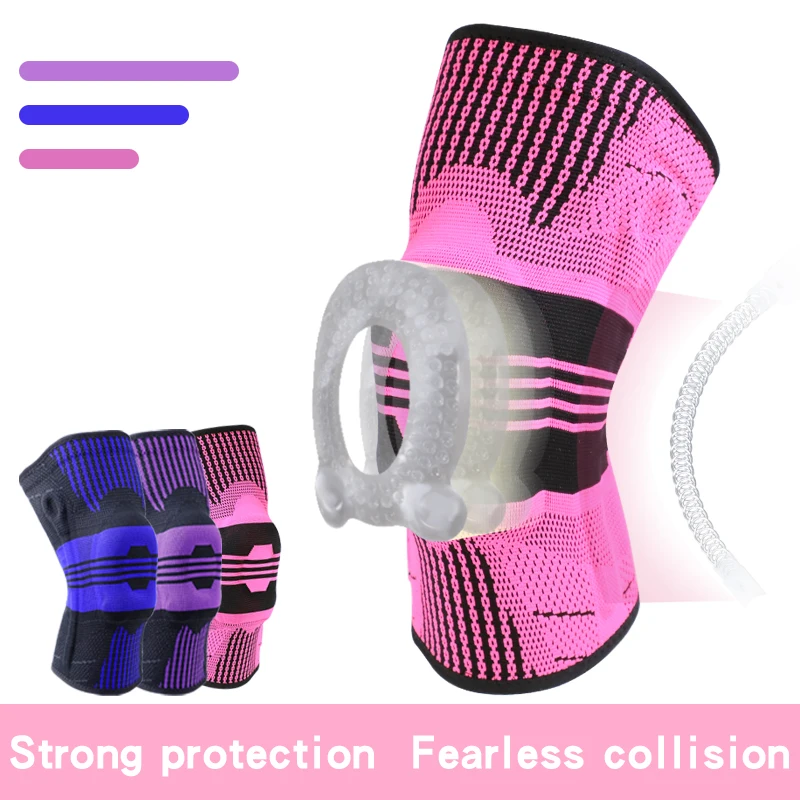 

New flat knitting kneepad thickened silica gel fitness exercise kneepad basketball exercise protector
