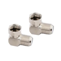 10pcs f male to f female adapter connector rg6 rg5 right angle 90 degree coaxial connector waterproof connection