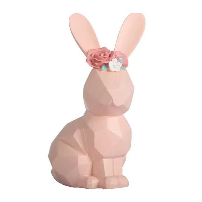Пасхальный кролик столешница из полимерного материала Статуэтка сидящий венок