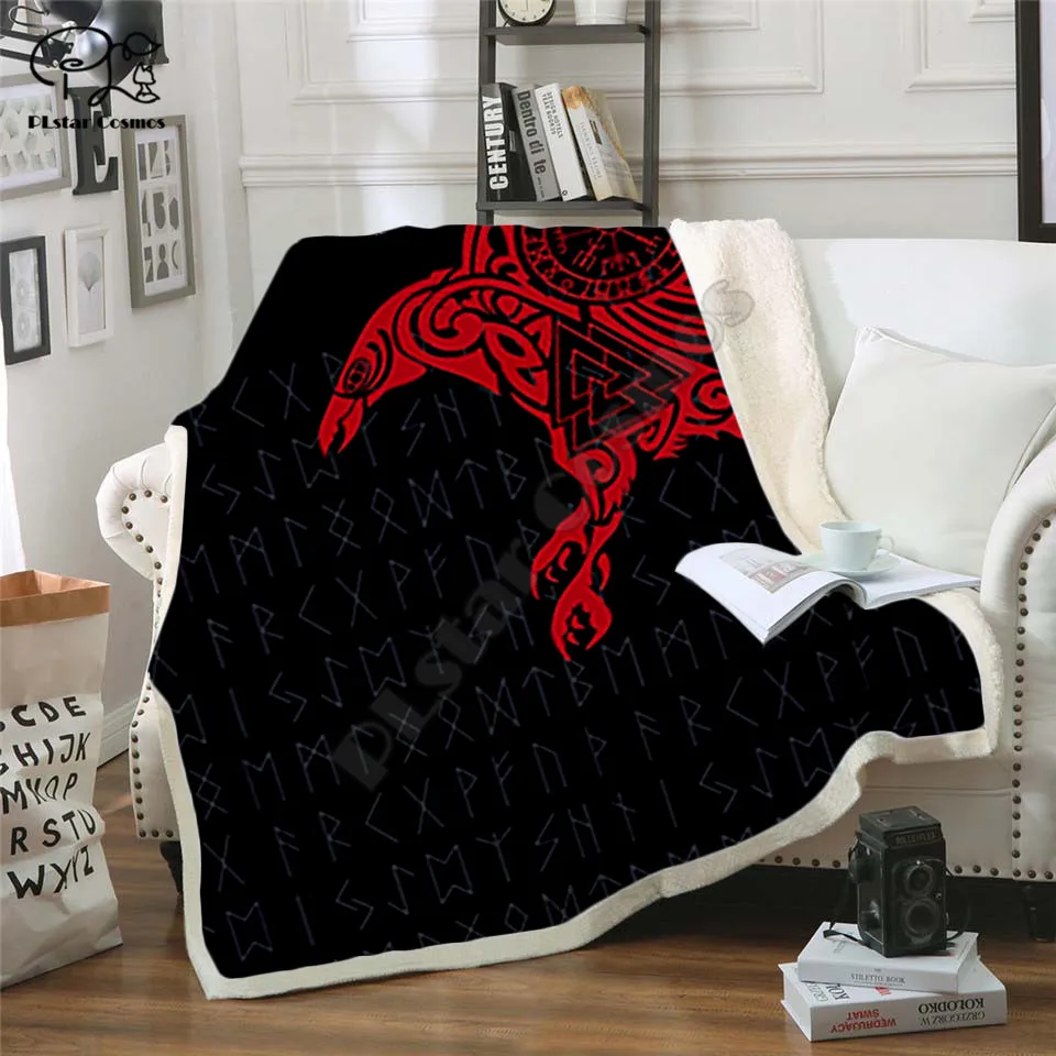 

Viking tattoo Fleece Blanket 3D full printed Wearable Blanket Adults/kids Fleece Blanket drop shippng style -2
