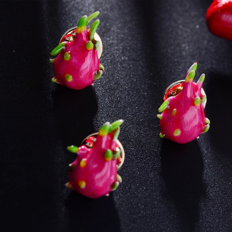 Маленькая креативная брошь Pitaya для женщин и девушек с фруктами воротник