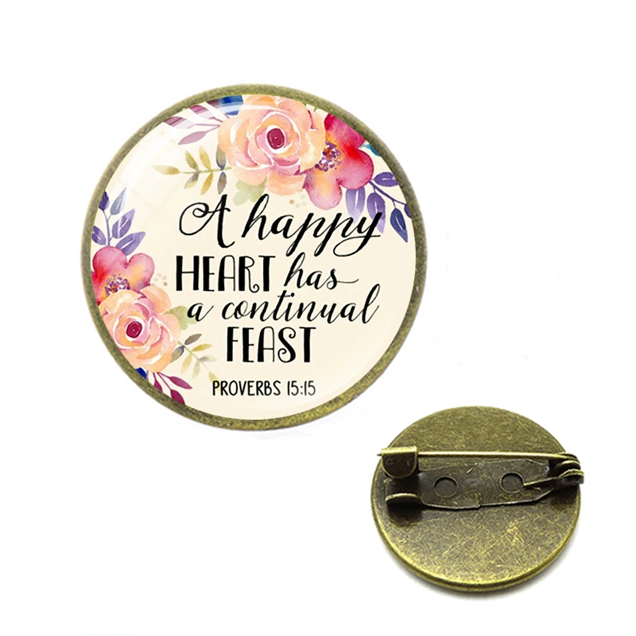 Новые Библейские стихи броши стеклянная купольная Роза библейские стихотворные