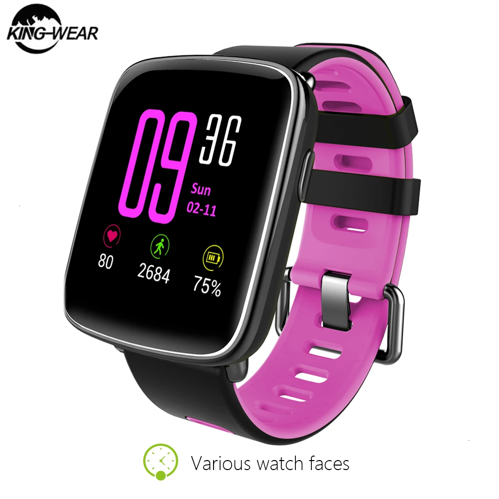 Kingwear GV68 умные часы IP68 Водонепроницаемый Bluetooth Android IOS монитор сердечного ритма здоровье функция дистанционного управления камерой умные часы подарок
