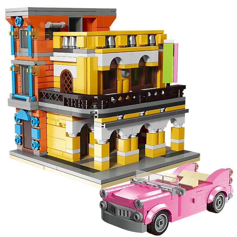 Новинка 2020 г. креативный Конструктор из кубинского города с изображением улицы