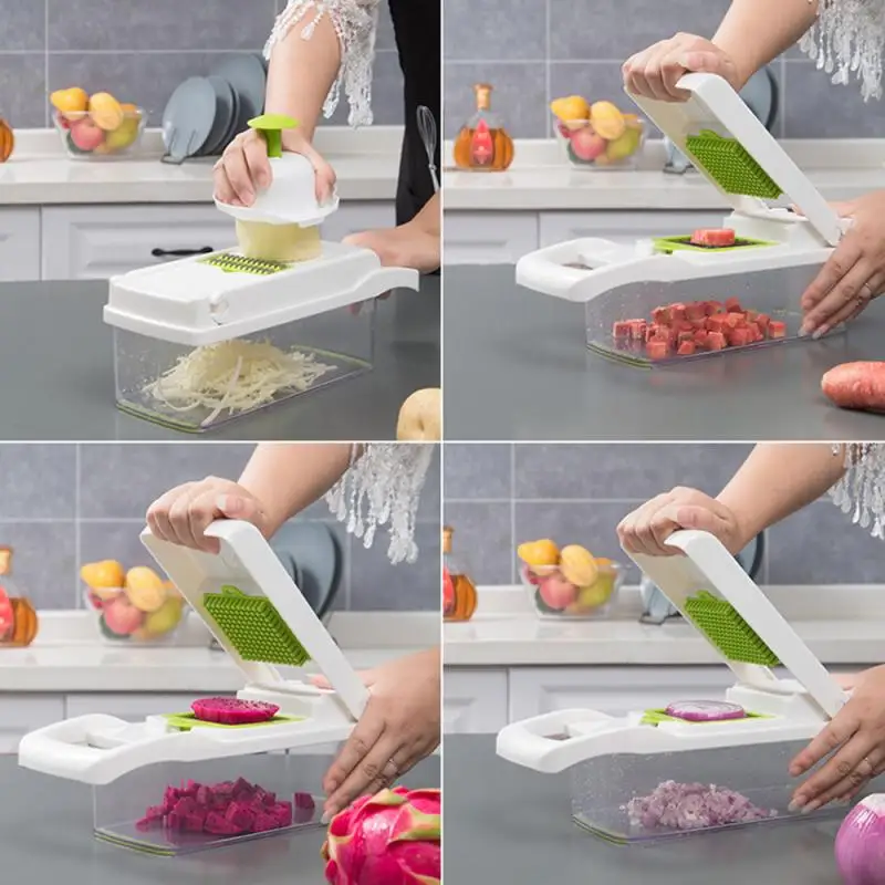 

7in1 Vegetable Cutter Slicer Dicer Nicer Vegetable Fruit Peeler Ginger Chopper Shredders Cheese Grater Onion Cutter Kitchen Tool