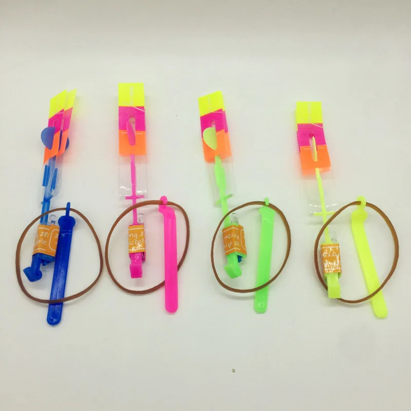 3 шт./лот бамбуковая Стрекоза со светом стрельба ракета Летающий парашют небо НЛО