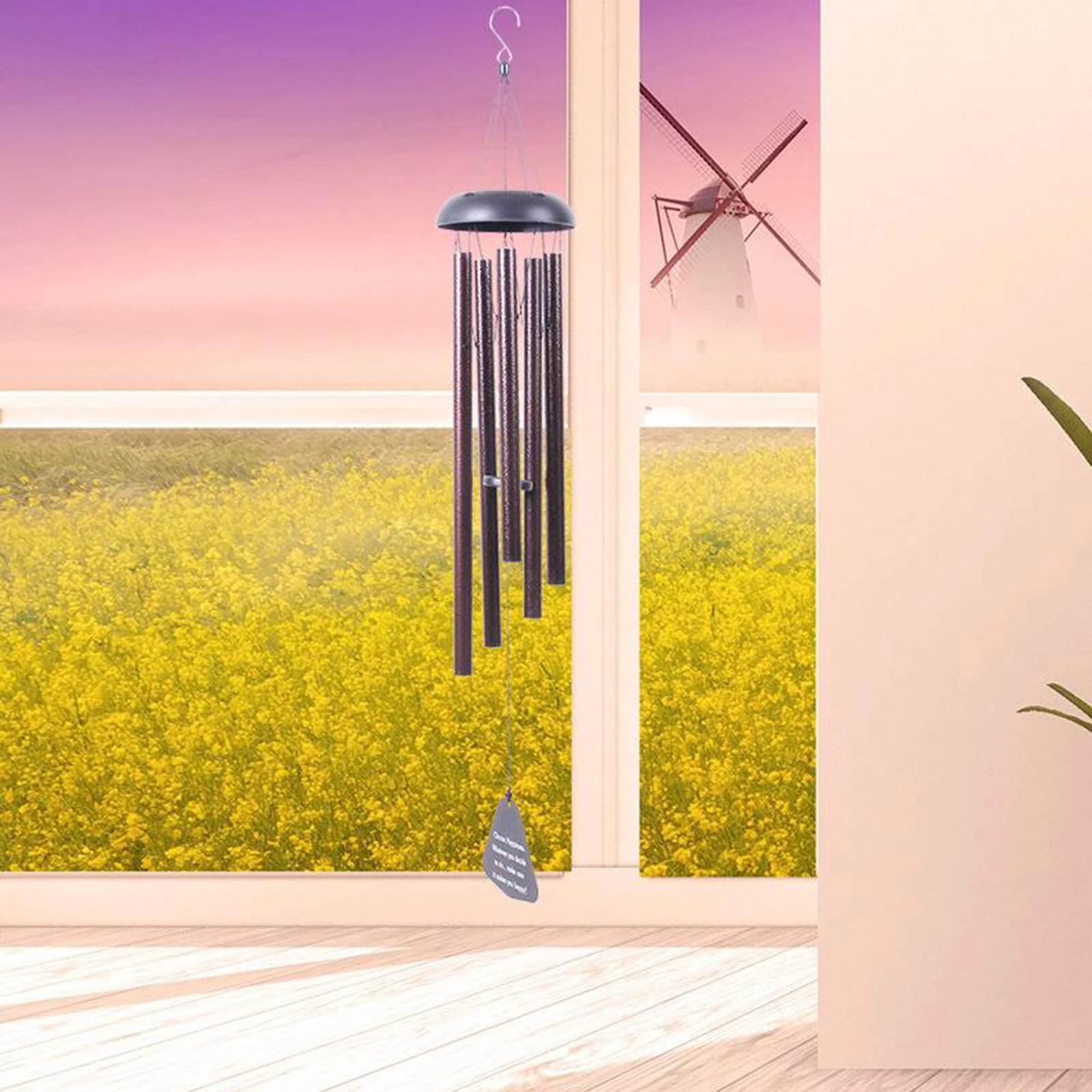 

Уличные подвесные памятные ветряные колокольчики, 36 дюймов, ветряные колокольчики, 6 Трубок для патио