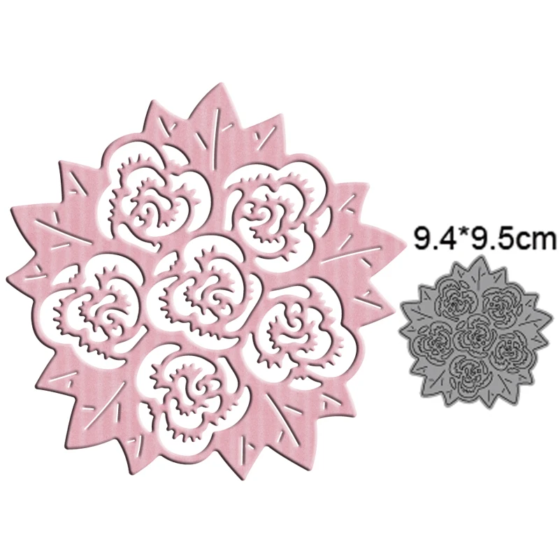 

Flower composed of five rose 2022 New Metal cutting dies scrapbooking template DIY photo album card decoration embossing cut die